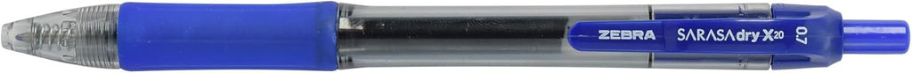 Zebra Pen Sarasa Dry X20 Retractable Gel Pens, 0.7mm Medium Point, Blue Ink with Rapid Fast Dry Ink Technology, Ideal for the Left-Handed, Eliminates Smudging and Smearing in Seconds, 12-Pack (46820) - Image 3