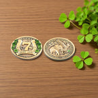LParkin good luck charm back view displaying the elephant and eagle motivational symbols