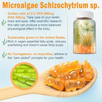 Envycure Vegan Omega 3 Gummies nutrition facts and ingredient label close-up.