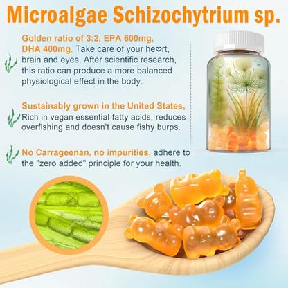 Envycure plant based fish oil alternative supplement bottle showing vegan nutritional facts panel