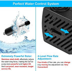 DaToo 50GPH water pump showing the front filter net inlet that protects small fish.