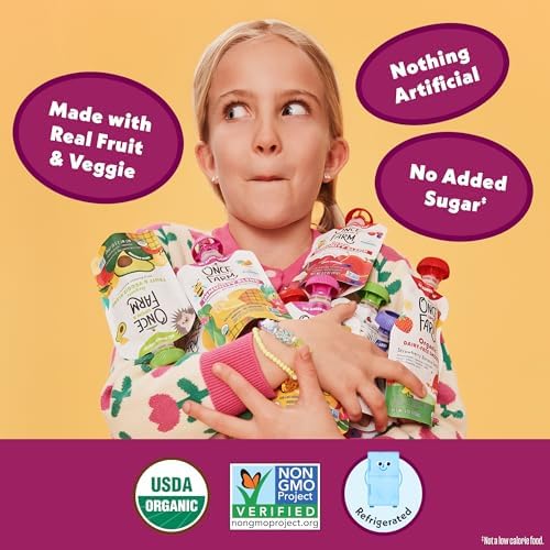 Once Upon A Farm organic fruit and veggie pouch for kids