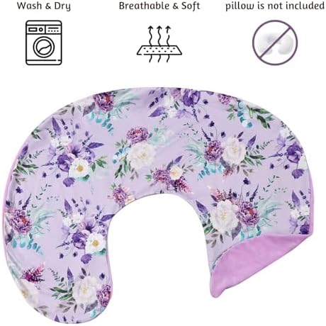 Close up of soft Minky fabric on Caruili nursing pillow cover