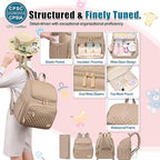 Weitars diaper backpack attached to stroller using integrated buckle straps