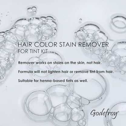 Hypoallergenic skin dye eraser bottle showing product directions and benefits