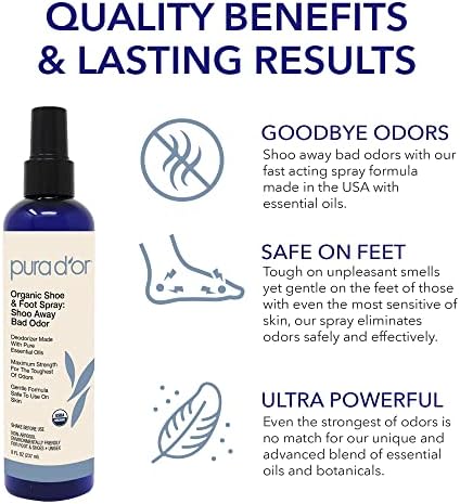 Natural essential oil foot spray for gym and sports shoes
