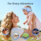 UseNiy baby ear muffs in blue for airplanes and concerts