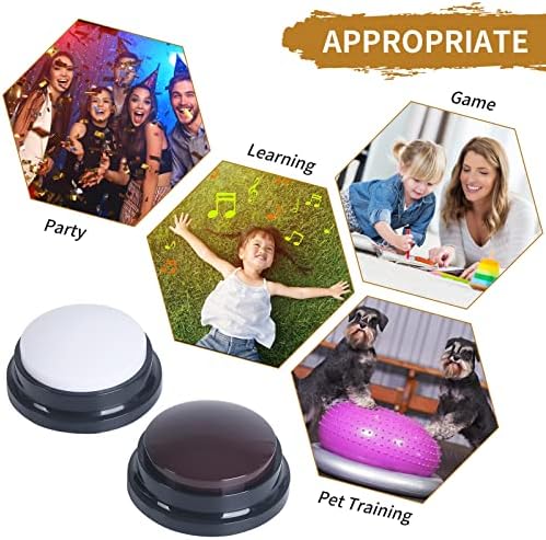 Recordable thirty second dog communication buttons showing battery compartment