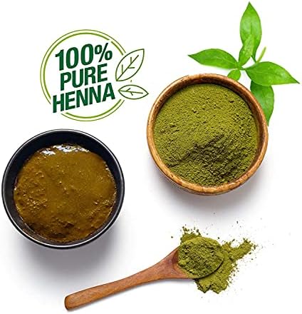 Back label of Godrej Nupur Henna detailing the Ayurvedic formulation, application instructions, and hair benefits.