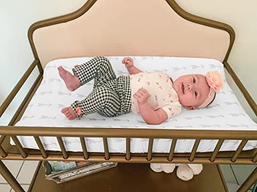 BaeBae Goods soft jersey knit baby mattress cover lifestyle view