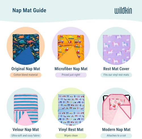 Wildkin Jurassic Dinosaurs pattern kids sleeping mat setup for daycare rest time