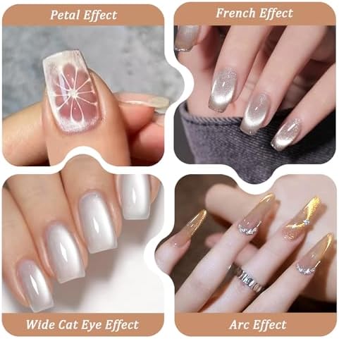 FOWSRHRG cat eye nail magnet tool with heart shaping attachment
