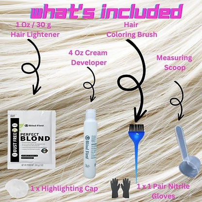 Blond Forte professional hair bleaching powder combo set with packaging details and volume measurements clearly visible.