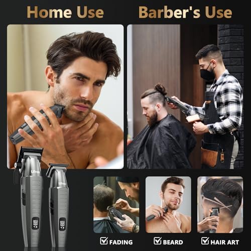 Ufree 2 in 1 grooming solution with USB Type C charging cable and accessories layout