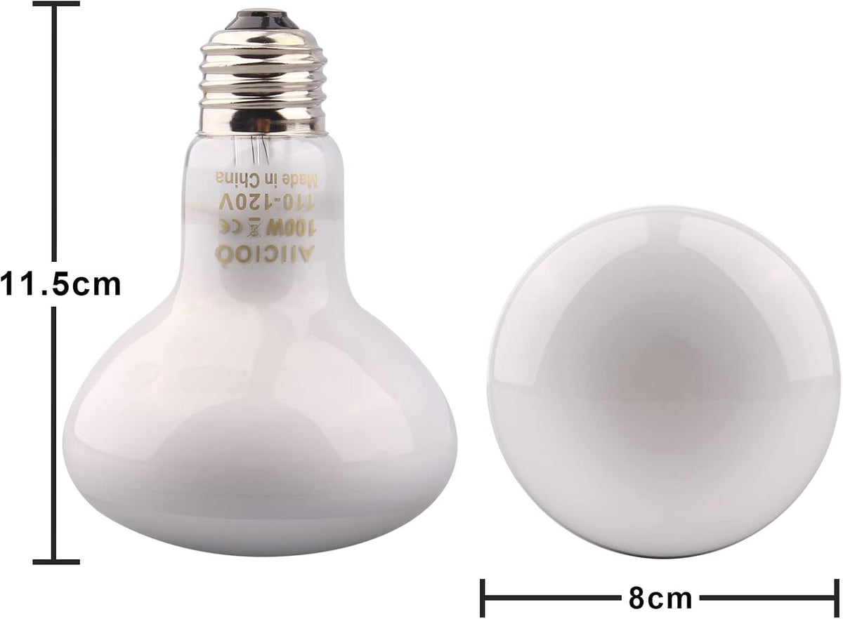Aiicioo 100 watt heat lamp glass surface close up
