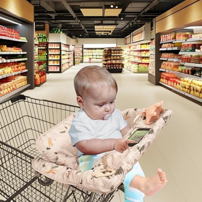 HALAA VAUVA toddler cart cover folded down into a compact travel handbag shape