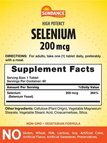 Sundance high potency essential mineral supplement side label detailing allergen free profile and dietary specifications.