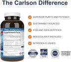 Carlson Super DHA Norwegian fish oil supplement label details