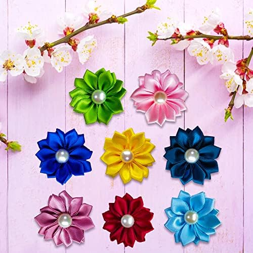 Variety pack of Mruq Pet ribbon bows for small dogs