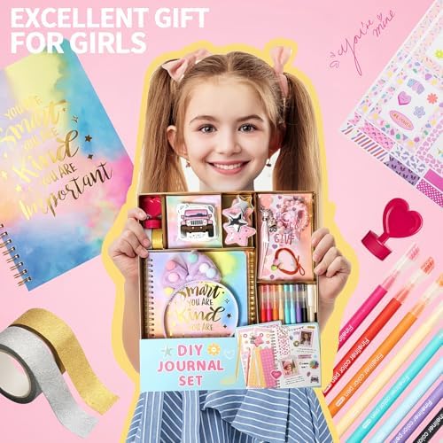 Girl engaging with the R Ruckerco DIY diary craft kit