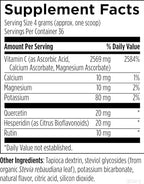 Designs For Health C Plus BioFizz jar back panel ingredient details