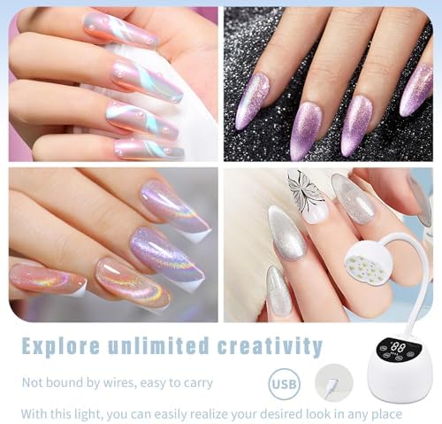 PHAIN 36W portable gel nail lamp pearl white finish standing upright
