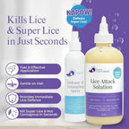 Kapow extra strength lice shampoo and treatment spray bottles for family use