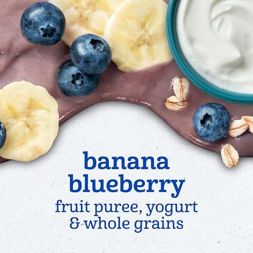 Gerber banana blueberry toddler pouches back of packaging ingredients