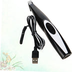 Hotaden low vibration cat hair clipper showing the sleek black ABS body