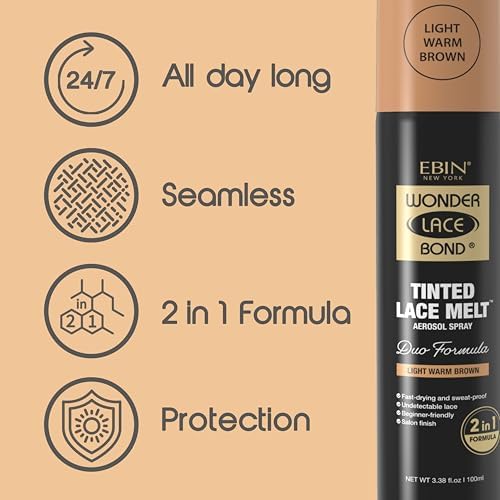 Ebin New York Wonder Lace Bond aerosol spray cap and branding details