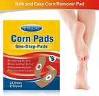 Foot corn removal pads showing the soft foam cushioning and adhesive backing.