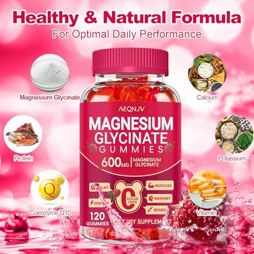 Cytona magnesium glycinate 600mg dietary supplement for muscle relaxation and sleep support showing product benefits