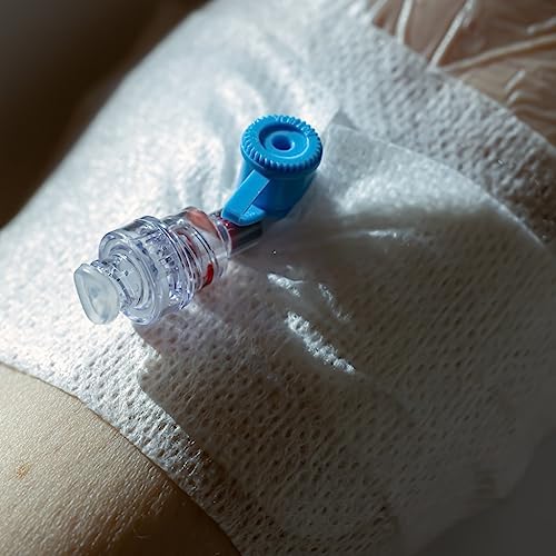 Vakly absorbent split drain sponge layout around a medical tube simulation