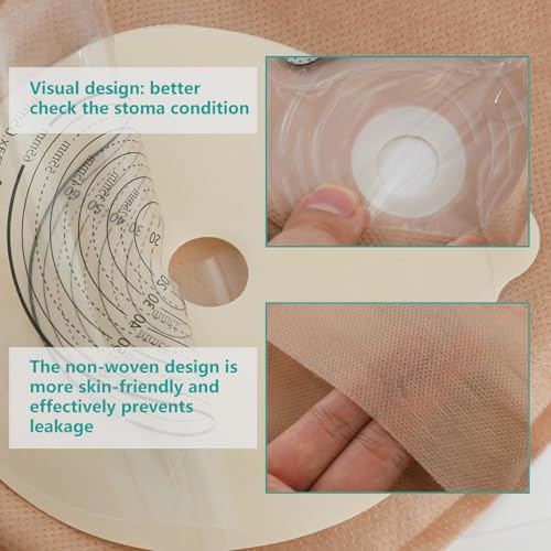 Vlookup medical grade colostomy bag displaying flexible cut range from 20 millimeters to 65 millimeters