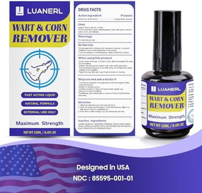 Luanerl skincare solution packaging showing 0.4 fluid ounce bottle size.