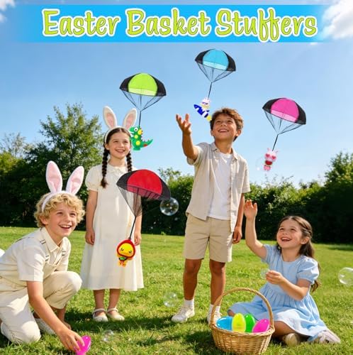Exquisite gift packaging of the premium four piece prefilled easter egg basket stuffers assortment.