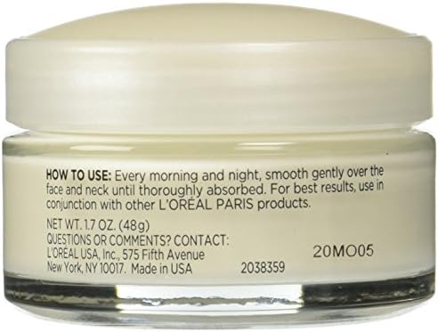 L'Oreal Paris imported daily face moisturizer texture and consistency sample.
