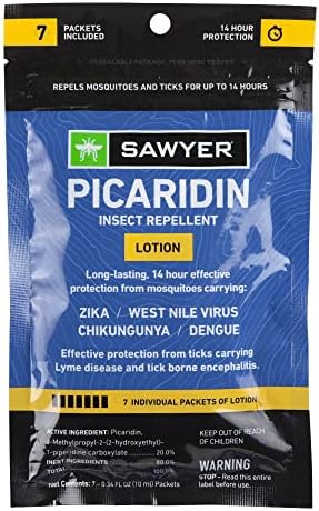 Sawyer 20 percent Picaridin single use travel packet layout