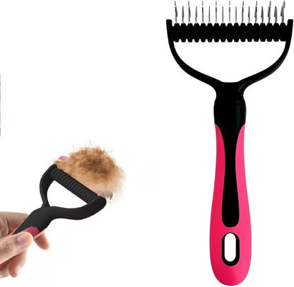 Double-Sided Pet Grooming Brush, Undercoat Rake Deshedding Brush for Dogs and Cats,Extra Wide 17 Teeth Dog Detangler Comb,Pet Pro Grooming Tool For Long hair & Thick Coats (blue) - Image 11
