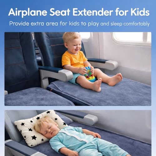 EkoVibe kids travel bed setup with the included matching soft pillow positioned for a sleeping toddler.