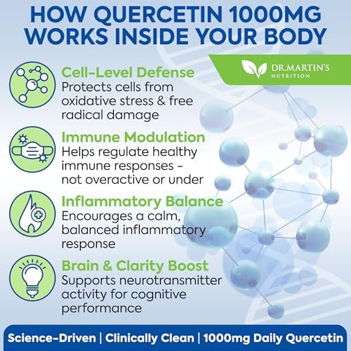 Dr. Martin's Nutrition Quercetin 200 count bottle side profile