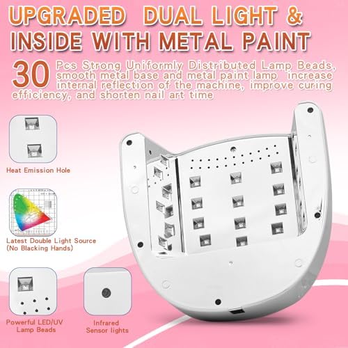 Asimebesty 120W nail lamp with champagne gold handle