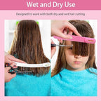 TagRecove pink hair trimming kit displayed for bangs and layer styling