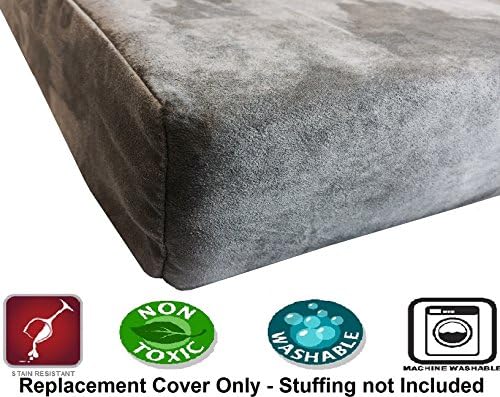 Dogbed4less forty one by twenty seven inch external gray cover stitching details