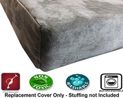 Dogbed4less forty one by twenty seven inch external gray cover stitching details