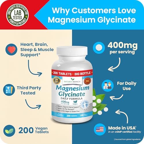 Imported USA magnesium glycinate premium dietary supplement packaging.