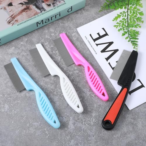 Stainless steel lice comb demonstrating durable and rust-free metal construction.