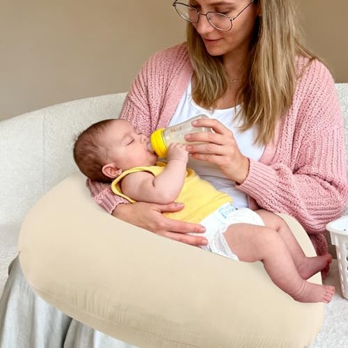 Two pack nursing pillow slipcovers folded for storage
