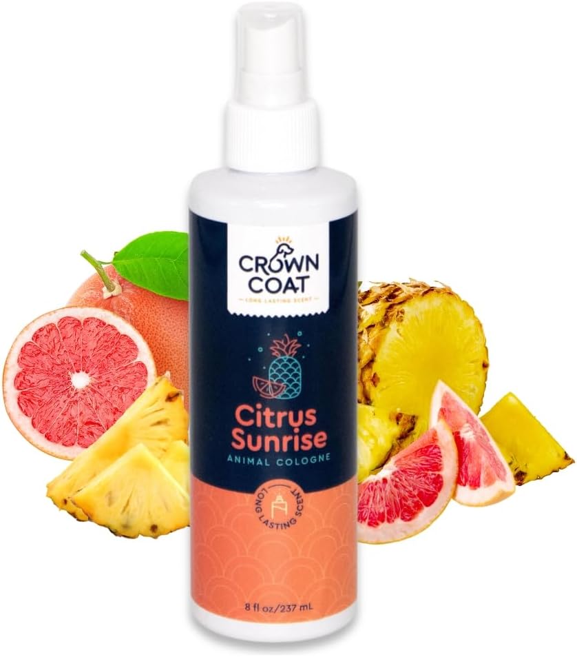 Crown Coat pet fragrance spray bottle on a clean background