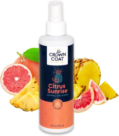 Crown Coat pet fragrance spray bottle on a clean background